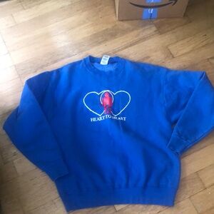 Blue Heart to Heart Sweatshirt